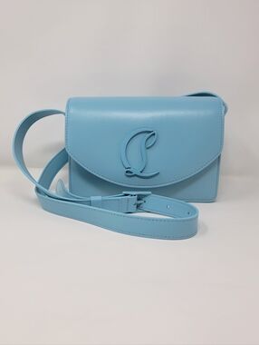 Christian Louboutin Loubi54 Small Blue Nappa Leather Crossbody Bag